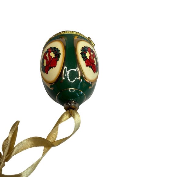 Mr. Christmas Musical Enamel Christmas Egg 2006 Plays The First Noel 4.5' x 2" - Picture 4 of 15